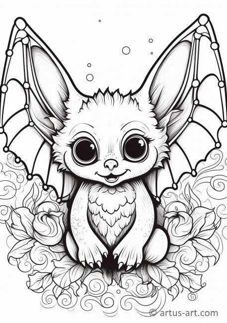 Bat Coloring Page For Kids